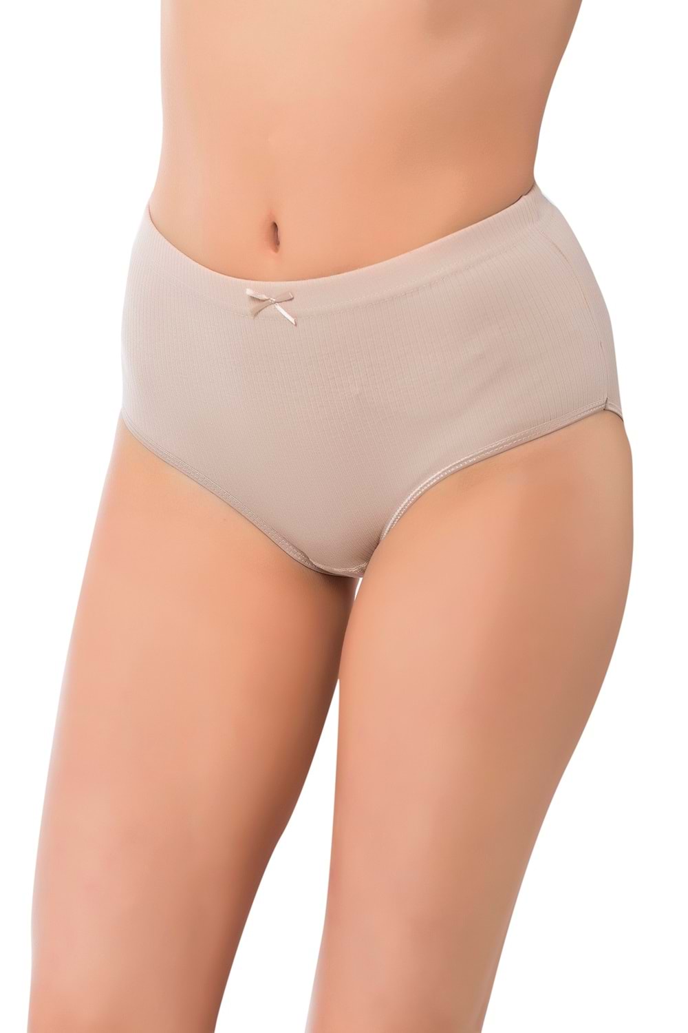 LuxDrm 035 Kadın Cotton Fitilli Kumaş Bato Külot Ten ld3