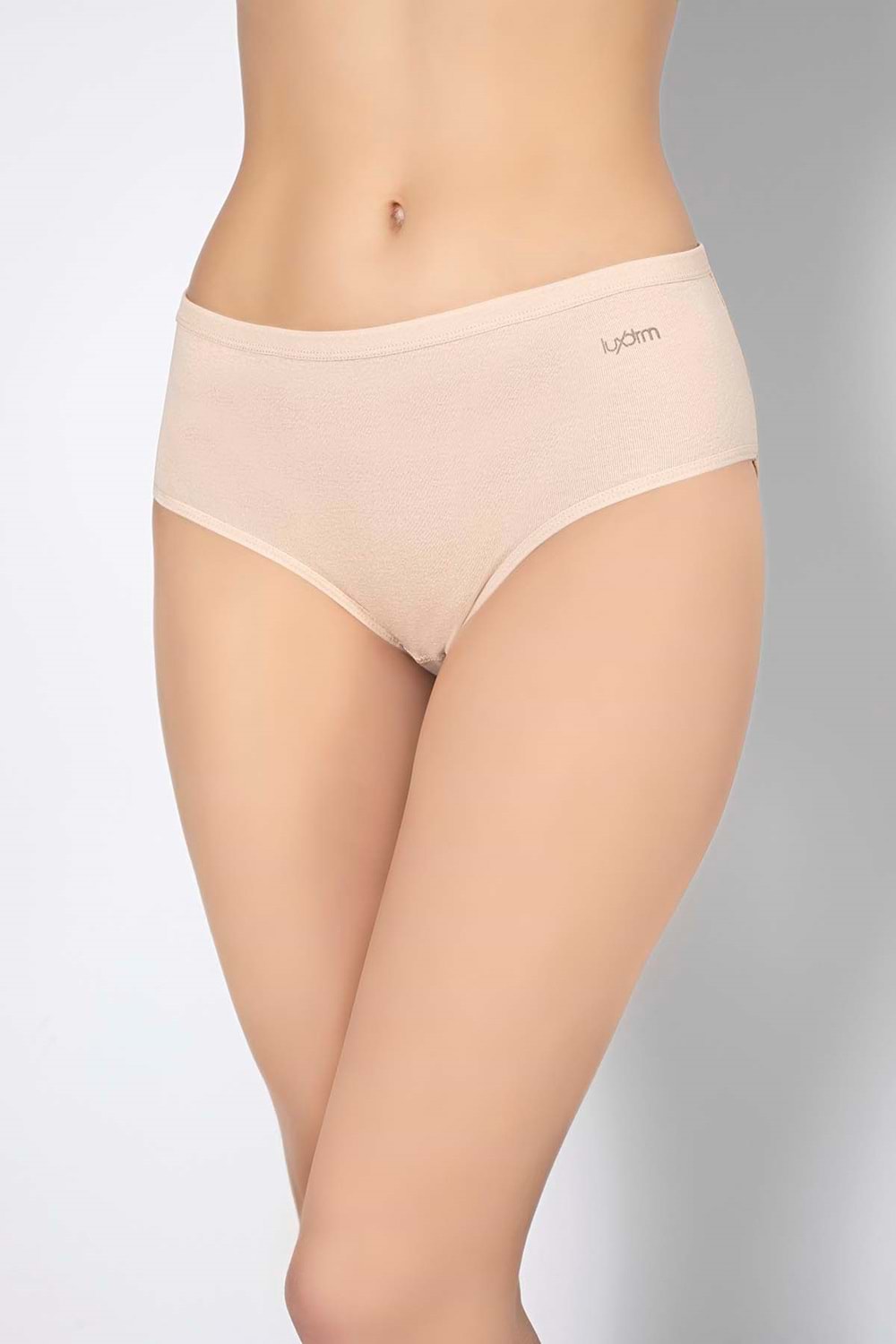 LuxDrm 094 Kadın Ribana Cotton Bato Külot Ten ld3