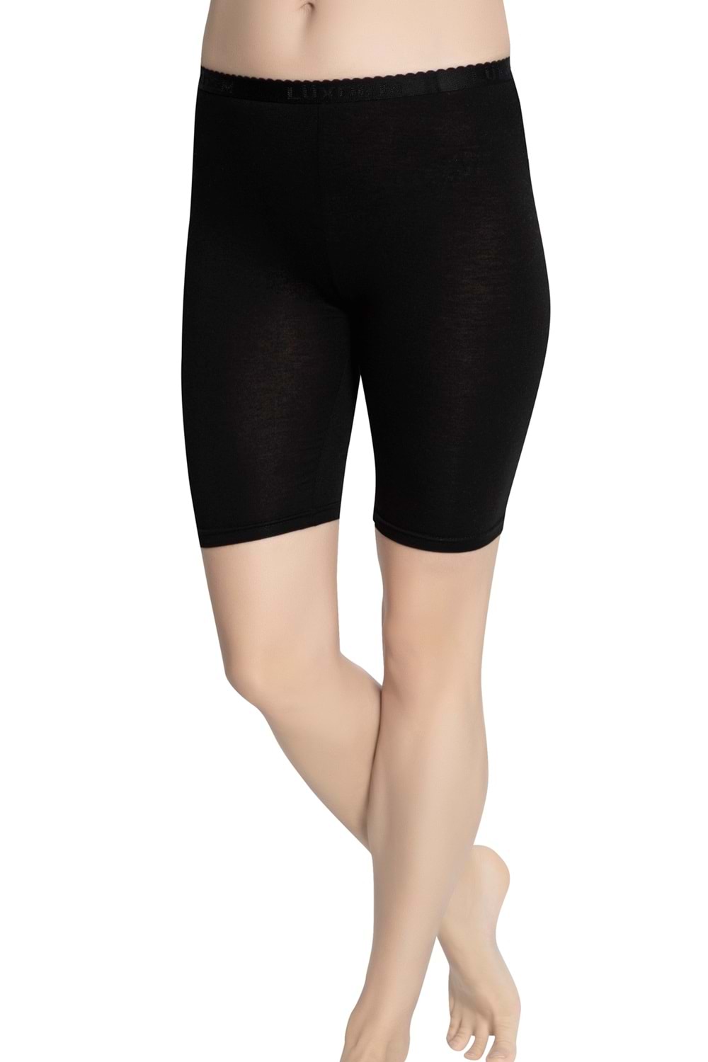 LuxDrm 3001 Kadın Bambu Ağlı Battal Dizüstü Tayt Siyah ld6