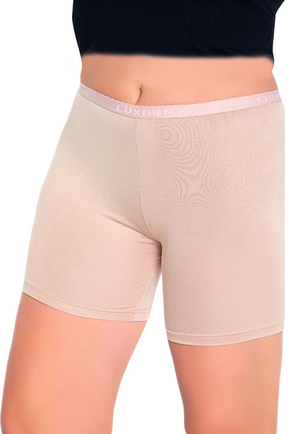 LuxDrm 3002 Kadın Bambu Mini Kısa Tayt Ten ld3