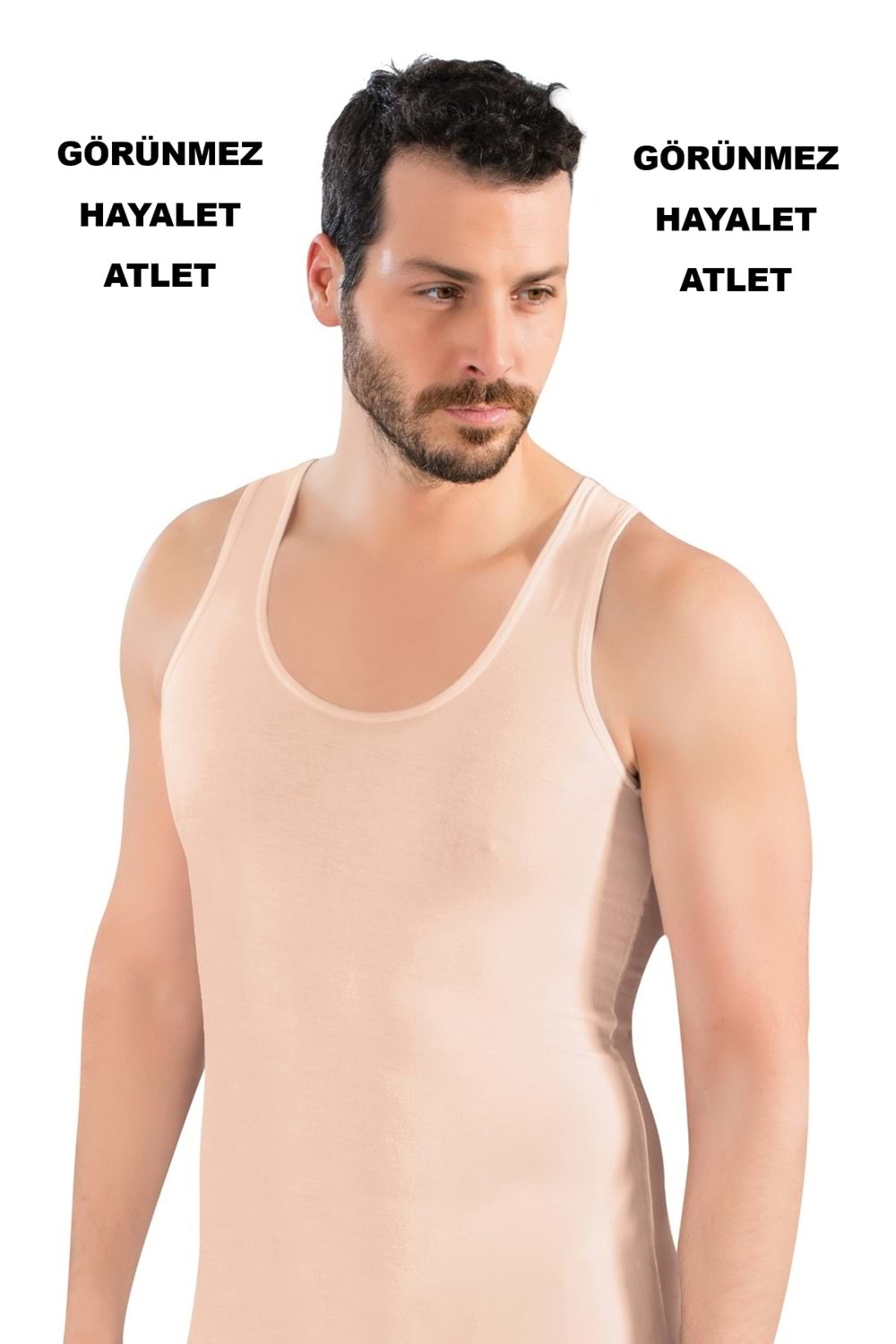 LuxDrm 3900 Erkek Bambu Likralı Hayalet Atlet Ten ld2