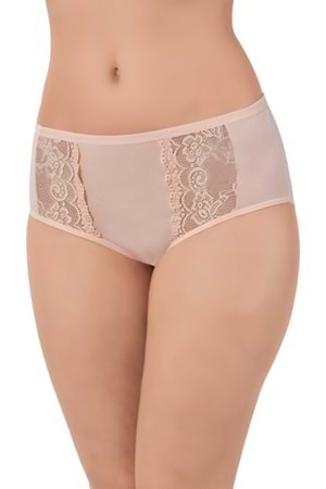 LuxDrm 2500 Kadın Dantelli Cotton Bato Külot Ten ld3