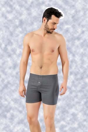 LuxDrm 315 Erkek Havlu Bel Cotton Penye Boxer Antrasit ld3