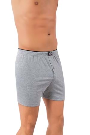 LuxDrm 315 Erkek Havlu Bel Cotton Penye Boxer Gri ld3
