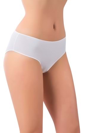 LuxDrm 3150 Kadın Bambu İz Yapmaz Bikini Külot Beyaz ld3