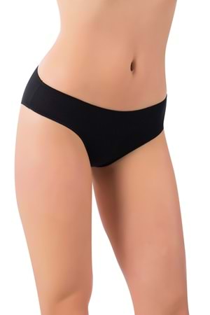 LuxDrm 3150 Kadın Bambu İz Yapmaz Bikini Külot Siyah ld3
