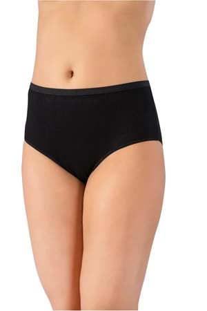 LuxDrm 3160 Kadın Bambu İz Yapmaz Yüksek Bel Bato Külot Siyah ld3