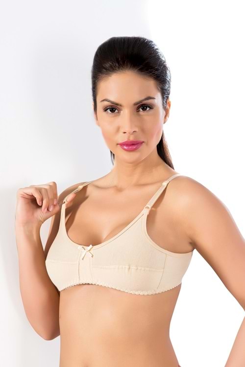 LuxDrm 081 Kadın Ayar Askılı Cotton Sütyen Ten ld1