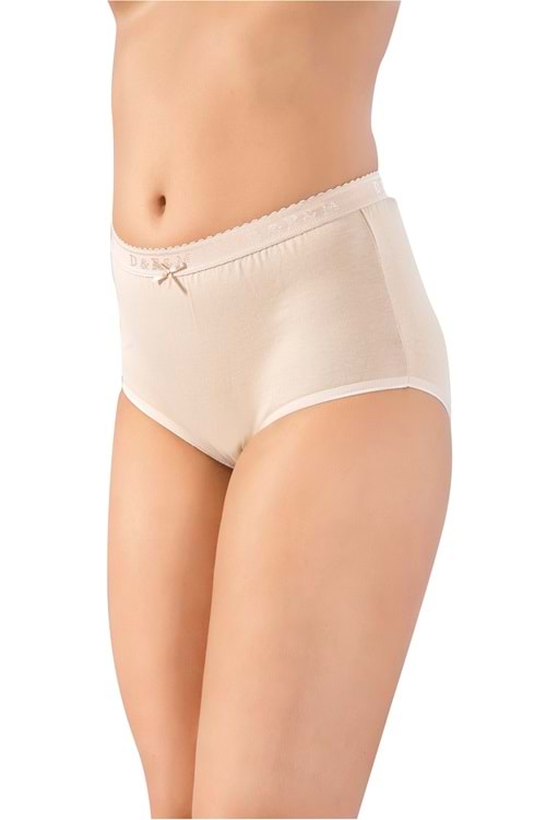LuxDrm 107 Kadın Likralı Cotton Bato Külot Ten ld3