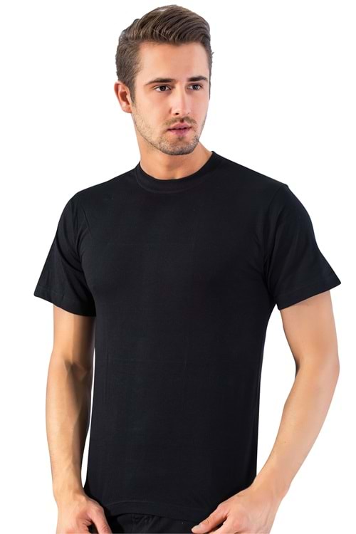 LuxDrm 179 Erkek Sıfır Yaka Cotton Fanila Siyah ld3