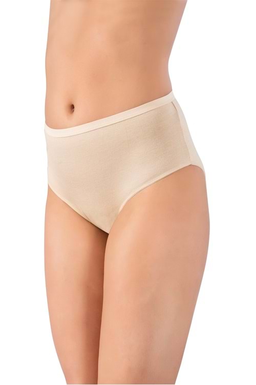 LuxDrm 3160 Kadın Bambu İz Yapmaz Yüksek Bel Bato Külot Ten ld3