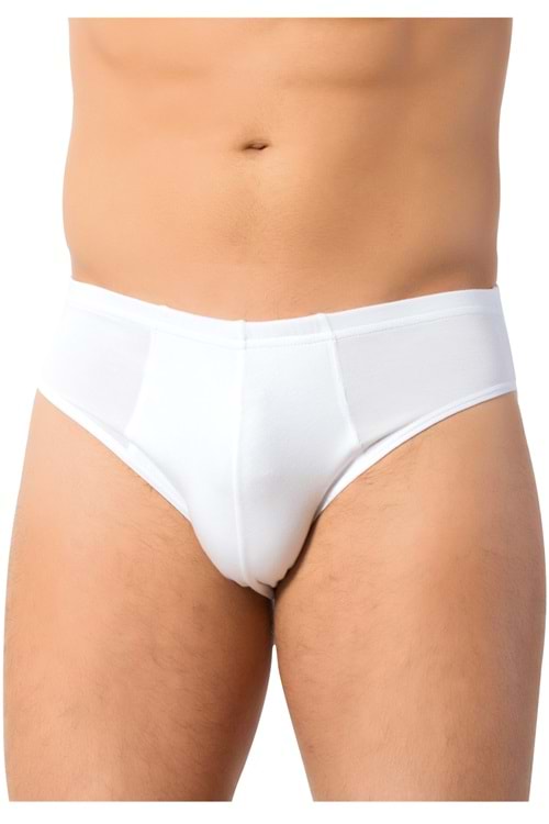 LuxDrm 3920 Erkek Bambu Likralı Slip Külot Beyaz ld3
