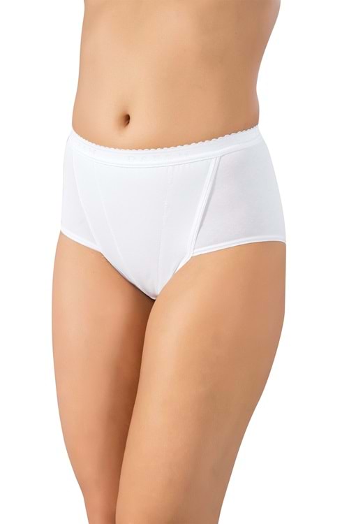 LuxDrm 491 Toparlayıcı Kadın Bato Külot Beyaz Ld4