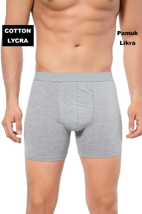 LuxDrm 692 Zeus Erkek Cotton Likralı Boxer Gri ld3