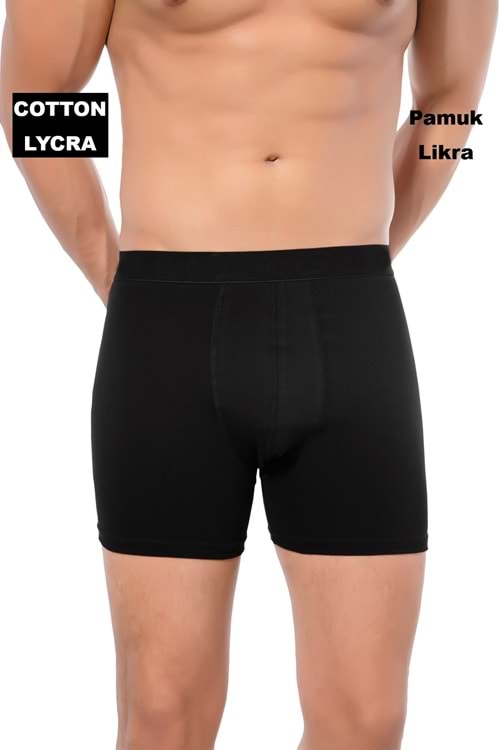LuxDrm 692 Zeus Erkek Cotton Likralı Boxer Siyah ld2